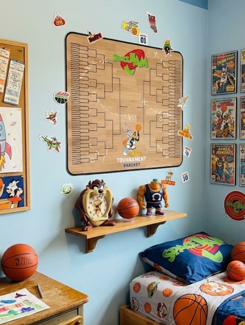 Space Jam Tournament Bracket Wal Decal